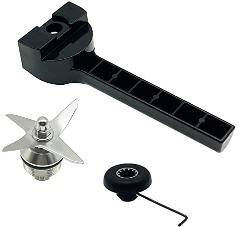 Wet Blade Assembly 104675 STM102R 1152 con llave de vaso de repuesto para licuadora Vitamix 500 4500 5000 5200 5500 6300 VM0102 VM0103 VM0104, se adapta a 64 onzas y 44 onzas 60.8 pulgadas. Recipiente