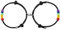 Flongo Partner Armbänder LGBT Armband Regenbogen Streifen Gay Pride Schwul Homosexual Homosexuell mit Pärchen Magnet Anhänger Herren,Damen Accessoires Seil Schwarz