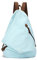 Retro Segeltuch Rucksack Canvas Vintage Rucksäcke Echtleder Daypack Reisetasche Schulterrucksack für Herren Damen (6882-Canvas-LightBlue)