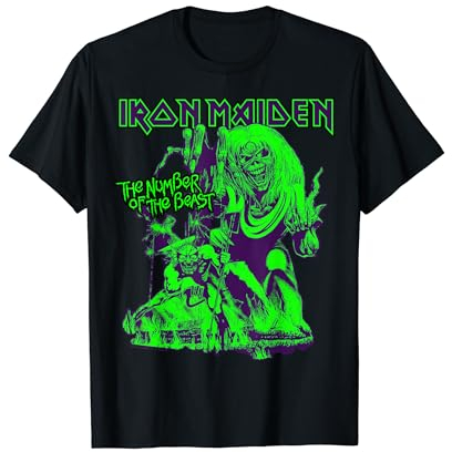 Iron Maiden - Number of the Beast Halloween Green Black T-Shirt