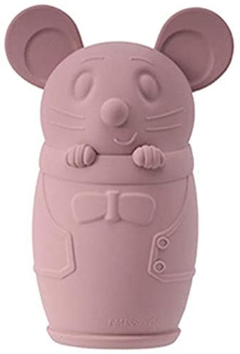 Silicone Hot Water Bottle with Knitted Cover Rat Shape for Pain Relief and Heat Cold Therapy 500 ml