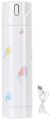 Coupe d'eau électrique de Voyage Bouilloire électrique de voyage 340 ml Mini tasse 304 en acier inoxydable chauffante portable Tasse de Chauffage Portable pour Les Voyages Rappel d'eau(Blanc)