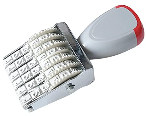 Milageto Caoutchouc 6 Chiffres Rouleau Tampon numéro Sceau Chiffre Tampon numérique roulement Tampon Entreprise Commercial 6 Chiffres numérotation Tampon pour, 5MM