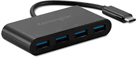 Kensington Replicador de Puertos CH1200 USB-C de 10Gbps, 4 Puertos USB - Velocidad de hasta 10Gbps, Conecta hasta 4 Dispositivos y Accesorios USB-A en un Único Puerto USB-C - 2 Años de Garantía