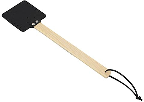 moscas lujo cuero, matamosca, matamoscas cuero, matamoscas madera, resistente y lavable, matamoscas interior y exterior para abejas mosca