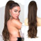 PORSMEER Lange Zopf Pferdeschwanz Haarteil Haarverlängerung mit Kordelzug Lang Glatt Wellig Natürliches Synthetik Haar Ponytail Extensions Schwarz braun für Frauen 65cm