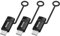 BOUTOP 60W [Apple MFi Zertifiziert] Lightning auf USB C Adapter für Schnelles Laden Kompatibel mit iPhone 15 Pro/15 Pro Max/15/15 Plus, MacBook, iPad - [3 Stück, Schwarz]