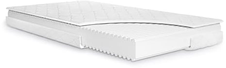 Julius Zöllner Jugendmatratze Basic Junior – Hochwertige Juniormatratze, Formstabiler Komfortschaum mit Wellenprofil, OEKO-TEX Standard 100, Made in Germany, Größe 120x200cm