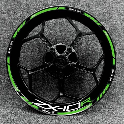 JAYWIS Felgenaufkleber Motorrad 17 Zoll Rad Aufkleber Felgenaufkleber Reflektierende wasserdichte Streifen Klebeband Modifikationszubehör Für Kawasaki Zx-10r ZX10R Radaufkleber (Größe : 22)