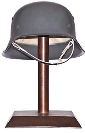 Zib Militaria M42 Stahlhelm Feldgrau Farbe WWII Helm mit Lederfutter (58 cm)