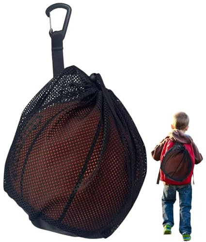 Ballnetz,Ballsack,Ball Rucksack Basketball,Fussball Fußball Kinder,für Zubehör Balltasche Tasche,Netz Bag Mit Netztasche,Volleyball Ballsack Bälle,Tennis Aufbewahrung Backpack,Faltbar Mesh Meshbag