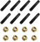 Lot de 16 écrous de collecteur d'échappement haute résistance 10,9 M8 x 40 8 M8 x 1,25 CU SW13 avec collier