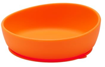 Doidy Bowl, Baby Weaning Bowl with Suction Base, Training for Self-Feeding Baby Food 6 Months+, 350ml (Orange)