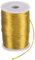 sourcing map Satin Nylon Cord String 2.5mm 330 Feet Silky Smooth Bracelets String for Macrame Kumihimo Chinese Knot Necklaces Beading Jewelry Making, Dark Gold