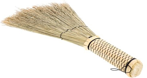 PRETYZOOM Escoba De Maíz Tejida Pequeña 26 Cm, Mango Corto, Cepillo De Mano De Materiales Naturales, Escoba Multipropósito para Limpieza De Dormitorio, Oficina y Zonas Difíciles De Acceso