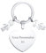 Porte Clef Personnalisable Cadeau - Porte Clé Personnalisé en Acier Inoxydable avec 2 Pendentifs Garçon/Fille/Animal, Porte-Clés Cadeaux de Noel Saint-Valentin Pour Amie Papa Homme Femme