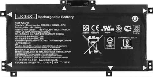 11,55 V 55,8 Wh 4835 mAh LK03XL L09281-855 Laptop-Akku kompatibel für HP Envy X360 Convertible 15m-cn0xxx 15-cr0xxx