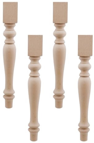 T Tulead Esstischbeine aus Holz, Schrankbeine, 41 cm Höhe, Schreibtisch-Holzfüße, Ersatz-Tischbeine, 4 Stück