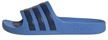 adidas Unisex Kids Adilette Aqua Slides Kids Sandal, Ray Blue/Dark Blue/Ray Blue, 1 UK