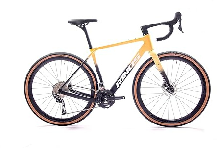 Rinos Sandman 6 Carbon Gravel Bike – GRX 600 22-Gang Schaltung – TORAY T800 Carbon Rahmen & Gabel – Hydraulische Scheibenbremsen – 28 Zoll / 700C Gravel Fahrrad (Ivory, M (54cm))