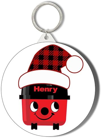 Gift Insanity HENRY HOOVER CHRISTMAS HAT - 45mm Short Chain Mirror Keyring
