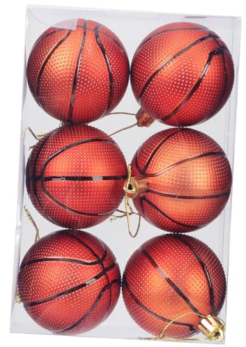 LOLIPPYY 6 Stück Weihnachtskugel Aus Kunststoff Sport Themen Christbaumkugeln Zum Aufhängen 6cm Bruchsicher Festliche Weihnachtsbaumschmuck Dekoration Für Weihnachtsfeier