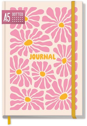 paper&you® Journal A5 dotted - Carnet à points Pink Flowers