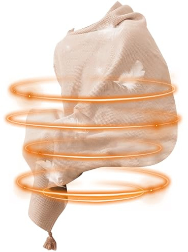Heated Shawl - Battery Powered Portable Electric Thermal Wrap with 3 Gears Auto Shut Thick Heated Blanket for Camping Office Travel Bedroom Car Winter Living Room