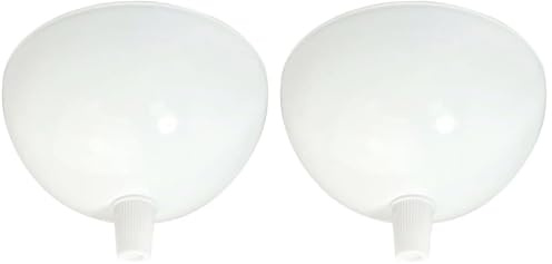 TIBELEC - Pavillon Luminaire, Cache-fils Demi-Shère Métal, Blanc, Diamètre 100MM (Lot de 2)
