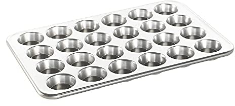 Nordic Ware Kleine Muffinform aus natürlichem Aluminium, für 24 Muffins