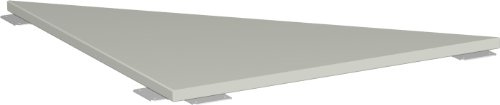 Gera Möbel S-617508-LG Verkettungsplatte Dreieck 90 Grad Lissabon, 80 x 80 x 25 cm, lichtgrau