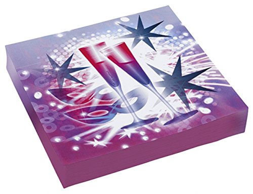 amscan – 552598 – 20 Servietten Happy New Year – 33 x 33 cm