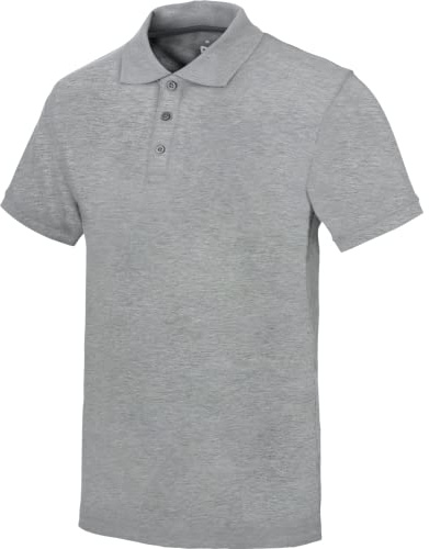 WÜRTH MODYF Arbeits Poloshirt Job+ für Herren in Grau - kurzärmliches Baumwoll-Polohemd für die Arbeit und Freizeit in der Größe L