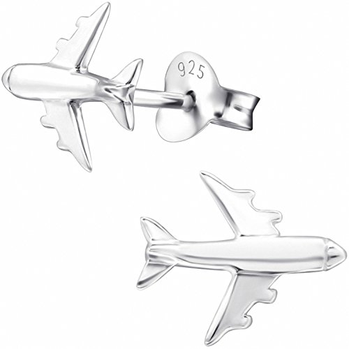 EYS JEWELRY Ohrstecker Damen Flugzeug 925 Sterling Silber Damen-Ohrringe