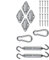 Lumaland Kit de Fixation pour Voile d´ombrage 8 pcs