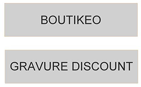 plaque ou etiquette boite aux lettres 1 ligne - argent 100x25mm