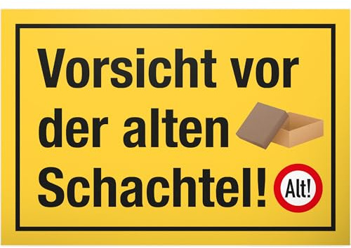 DankeDir! Vorsicht Alte Schachtel Schild - Geschenk runder Geburtstag Geschenkidee Geburtstagsgeschenk Dreißigsten Geburtstagsdeko Partydeko Party Zubehör Geburtstagskarte