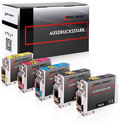 Logic-Seek Multipack Druckerpatronen kompatibel für Epson 502 XL 502XL Expression Home XP5100 XP5105 WF2860 WF2865 XP-5100 XP-5105 XP-5115 Workforce WF-2860DWF WF-2865DW