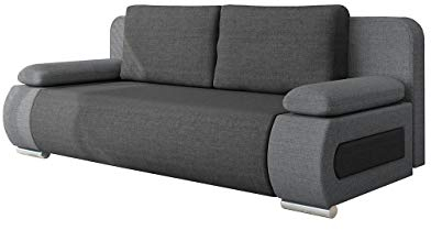 Mirjan24 Schlafsofa Emma, Sofa mit Bettkasten und Schlaffunktion, freistehendes Bettfofa, Couchgarnitur, Schlafcouch, Couch vom Hersteller (Lux 05 + Lux 06)