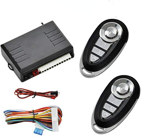 Universal Remote Control Central Door Lock Kit Style 4 Locking Keyless Entry Upgrade Kit with Contorl Box + 2 Replacement Remote Contorl for Car Central Door Lock