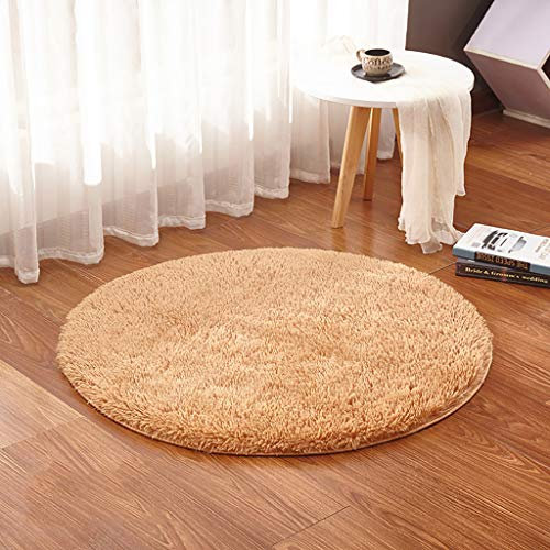 Teppich Kinderzimmer, Wohnaccessoires Deko Schurwolle Teppiche, Teppiche für Flur, für Stuhl Sofa. -Khaki-200CM Long Hair