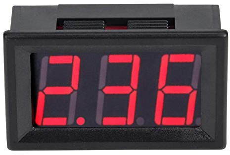 Akozon Amperometro Digitale 0,56 Pollici Pannello Display amperometro Digitale a Due Cavi 0-10A(Rosso)