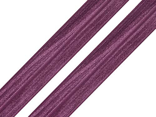 maDDma 1m Falzgummi 20mm Faltgummi elastisches Einfassband Schrägband Saumband Farbwahl, Farbe:violett