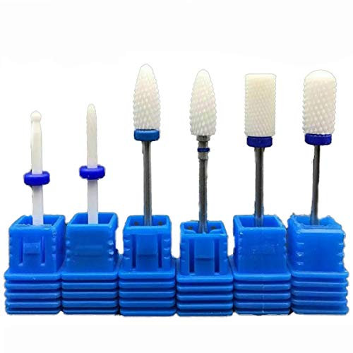 Ensemble de forets à ongles en céramique, lime à ongles pour manucure, pédicure, utilisation en salon de manucure, nettoyage des cuticules, gel