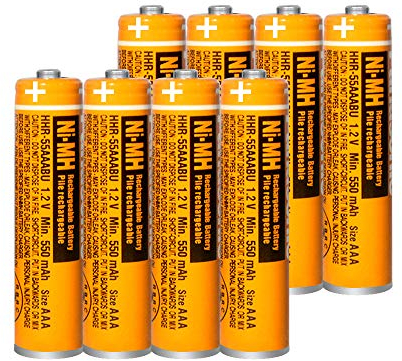 8 Stück HHR-55AAABU Ni-MH Akku für Panasonic 1,2V 550 mAh AAA Akku für schnurlose Telefone