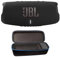 JBL Charge 5 Portable Waterproof Wireless Bluetooth Speaker Bundle with divvi! Protective Hardshell Case - Black