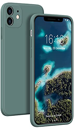 JASBON Ultra-Thin Hülle Kompatibel mit iPhone 11, Lightweight Liquid Silikon Hülle,Stoßfeste Full Protection Case, Resistant Slim Handyhülle für iPhone 11 6.1 inch(Pine Green)