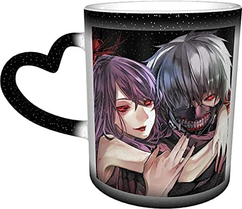Anime Tokyo Ghoul Kaffeetasse Keramik Teetassen Farbwechsel Tassen Neuheit Festival Geburtstag Geschenk für Junge Mädchen Liebhaber