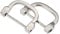 sourcing map 4stk. U Form Hufeisen D-Ringe Einschraubschnalle für DIY, Silber Ton 30mm(1,18)