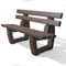 hanit Gartenbank Sutton – wetterfeste Parkbank aus 100% recyceltem Kunststoff (1,5m), Braun